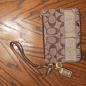 Signature C's Coach Wristlet/Mini Purse